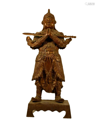 A Bronze Figure Of Wei Tuo