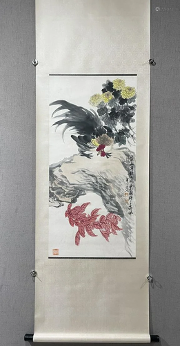 A Chinese Ink Painting Hanging Scroll By Chen Banding