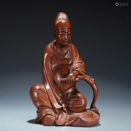 A Huanghuali Wood Figure