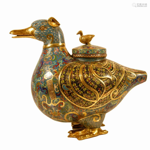 A Cloisonne Duck