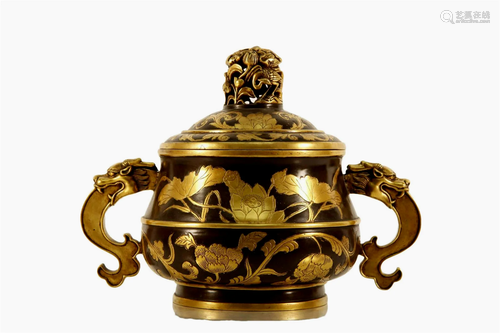 A Gilt-Bronze Censer