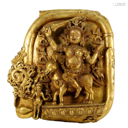 Gilt Bronze Buddhist Figure of Vajra