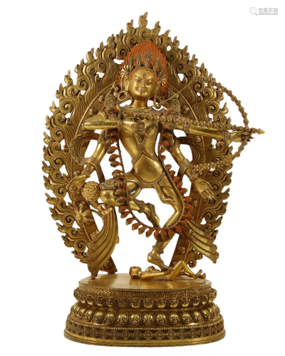 A Gilt-Bronze Figure Of Dakini