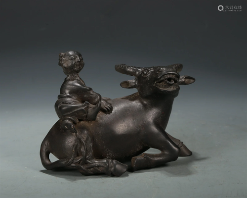 A Bronze 'Herd Boy And Buffalo' Decoration