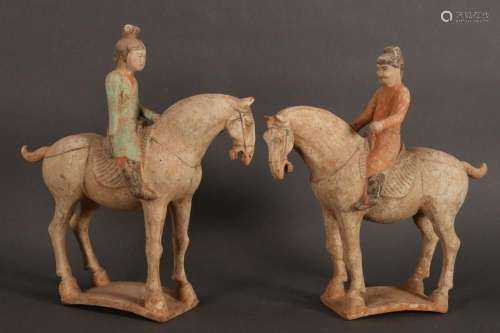 Pair of Chinese Tang Dynasty (618-907) Horse and
