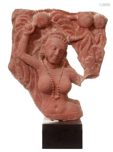 Indian Kushan Style Sandstone Yakshi,