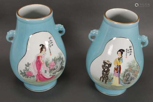 Pair of Chinese Jingdezhen Porcelain Vases,