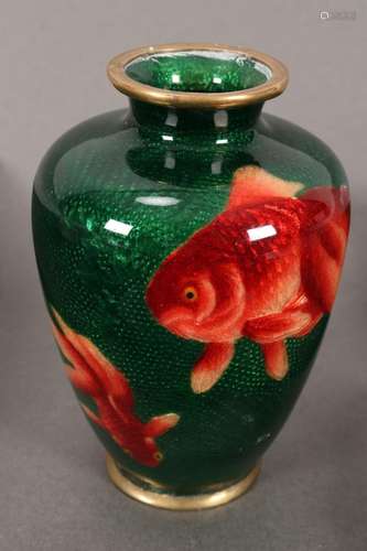 Japanese Ginbari Cloisonne Vase,