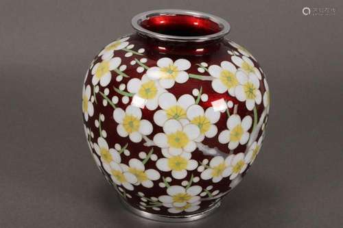 Japanese Ginbari Cloisonne Vase,