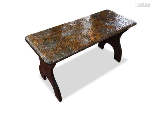 Edwardian Liberty London Japanese Carved Table