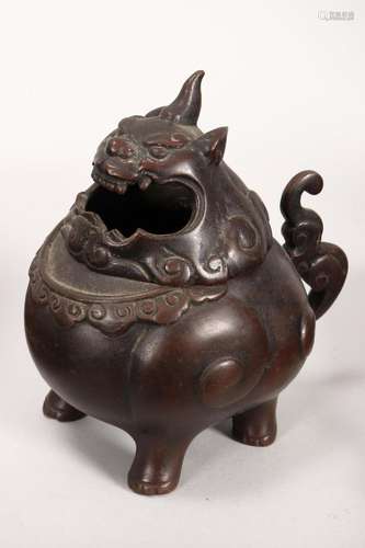 Chinese Bronze Figural Censer,