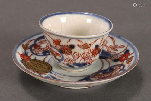 Chinese Qing Dynasty Export Wine Cup and Saucer,