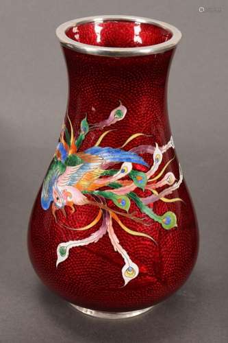 Japanese Ginbari Cloisonne Vase,