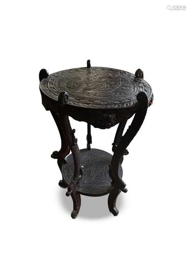 Japanese Circular Top Table,