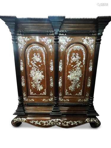 Chinese Export Mother of Pearl Inlaid Cabinet on