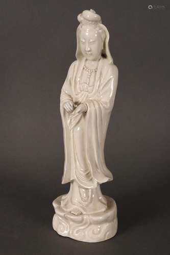 Chinese Blanc de Chine Figure of Kwan Yin,