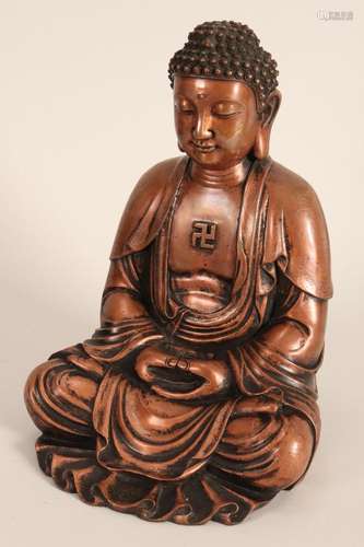 Bronze Copper Seated Buddha,