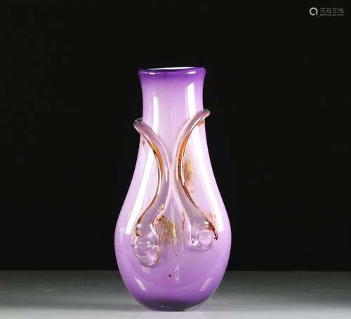 Vase Leloup doublé mauve