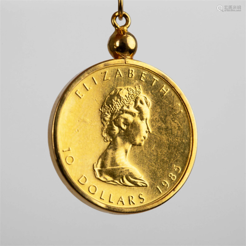 Elizabeth II 10 Dollars 1985 Canada 9999 Fine Gold 1/4 OZ OR...