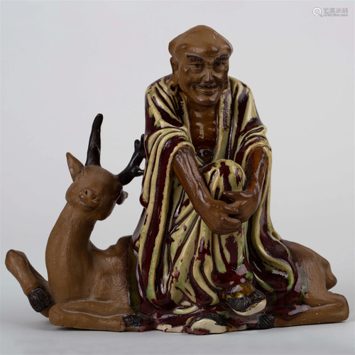 FULU red glaze figure, Republic of China