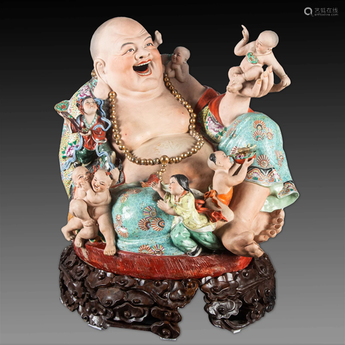 JINGDEZHEN BUDHHA FIGURE BY MASTER ZENG SHANDONG