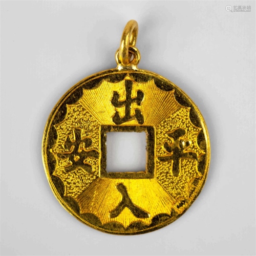 24k gold pendant
