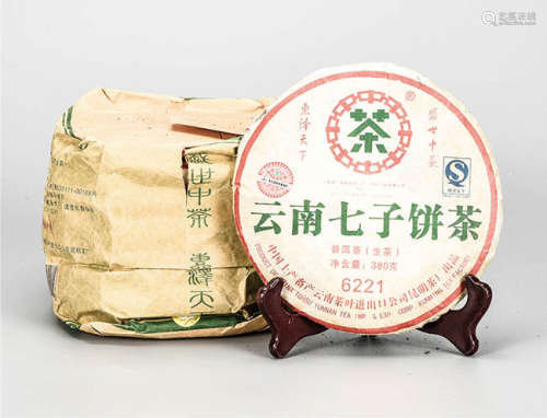 2007年 中茶绿印6221普洱生茶
