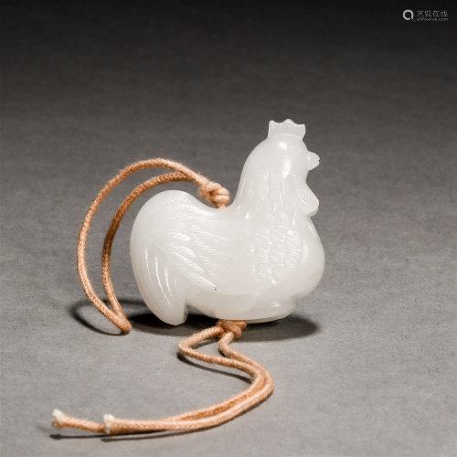 Qing Dynasty,Hetian Jade Chicken