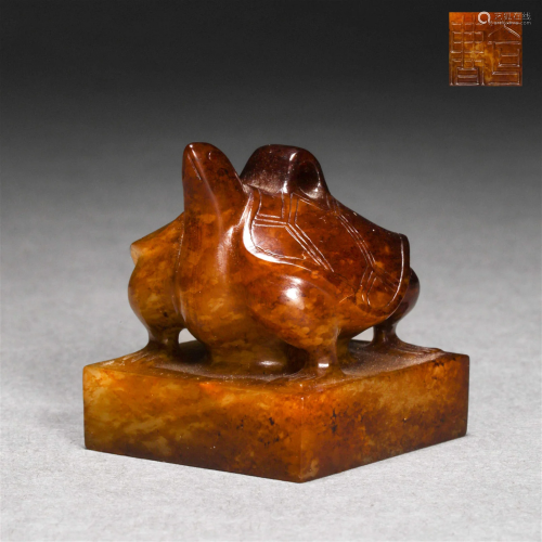 Han Dynasty,Hetian Jade Turtle Seal