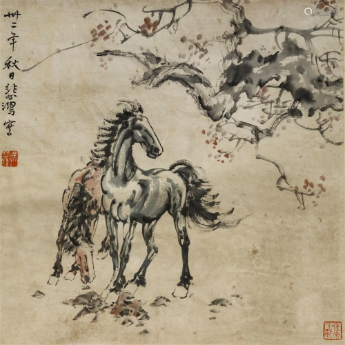 Chinese Ink Painting, Xu Beihong Horse Painting