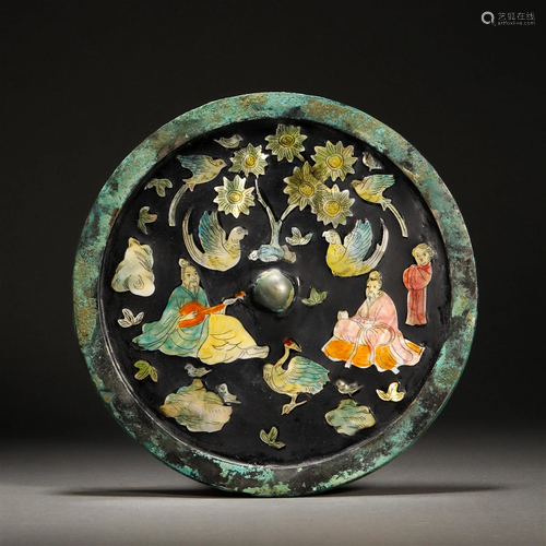 Han Dynasty ,Copper Mother-of-Pearl Mirror