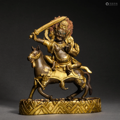 Qing Dynasty,Bronze Gilt Auspicious Mother