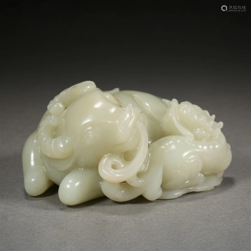 Qing Dynasty of China,Hetian Jade Cow