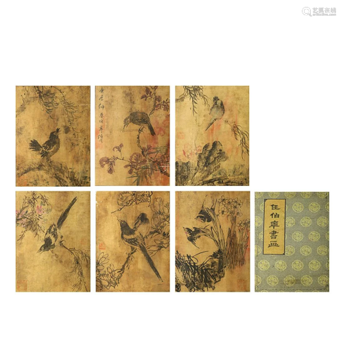 Chinese Ink Painting,Ren Bonian Bird Album