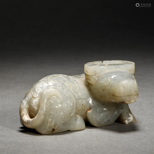 Qing Dynasty, Hetian Jade Cow