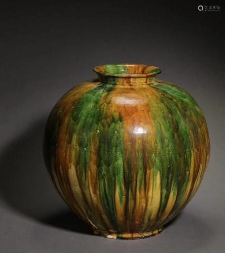 Tang Dynasty,Three-Colour Large Jar