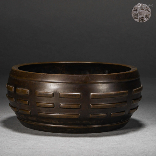 Ming Dynasty,Copper Platinum Grain Furnace