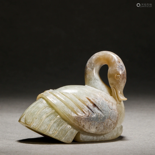 Han Dynasty,Hetian Jade Swan