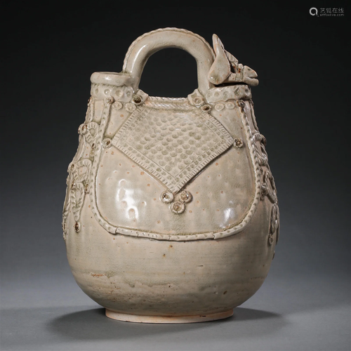 Sui Dynasty,Xiangzhou Kiln Chicken Head Celadon Pot