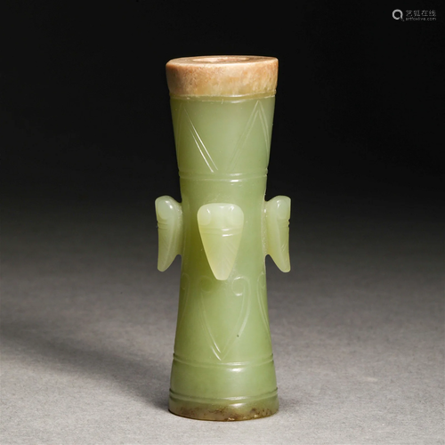 Han Dynasty,Hetian Jade Face Tube