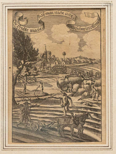 1622年 古典大师版画∣17世纪耕农铜版画 孤品 版画 铜版画