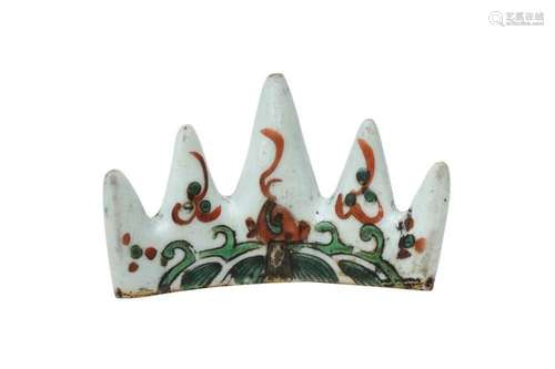 A CHINESE 'MOUNTAIN' BRUSH REST. Formed as a five-peaked mou...