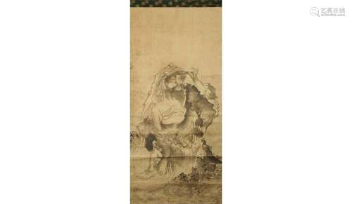 A JAPANESE HANGING SCROLL. 19th Century. Ink on paper