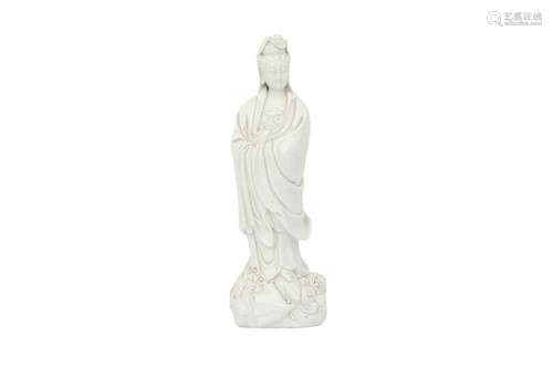 A CHINESE BLANC-DE-CHINE FIGURE OF GUANYIN