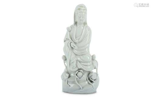 A CHINESE BLANC-DE-CHINE FIGURE OF GUANYIN