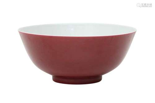 A CHINESE RUBY-GLAZED BOWL