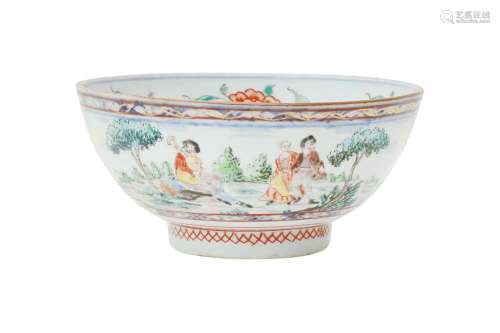 A CHINESE DUTCH-DECORATED BOWL