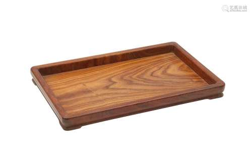 A CHINESE HUANGHUALI WOOD TRAY