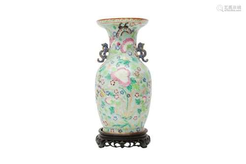 A CHINESE FAMILLE ROSE VASE