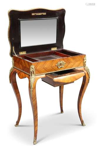 A FINE 19TH CENTURY LOUIS XV STYLE GILT-METAL MOUNTED KINGWO...